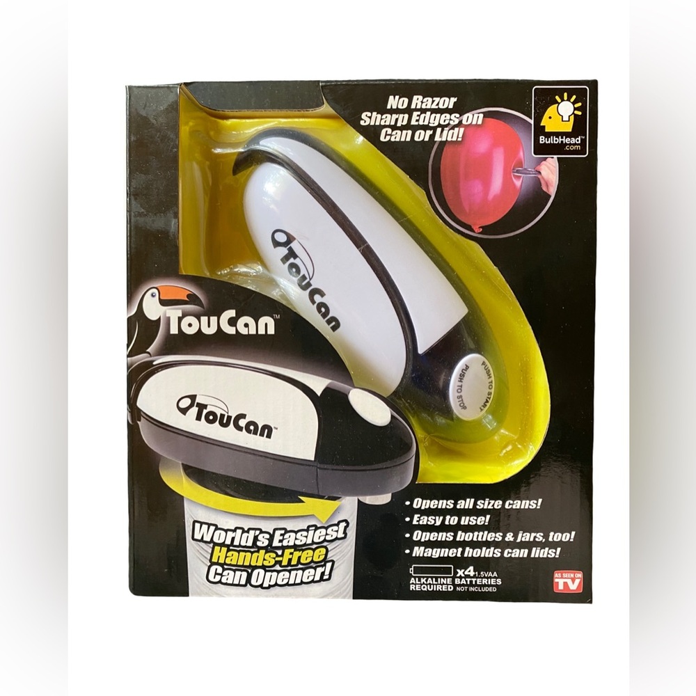 TouCan Worlds Easiest Hands Free Opener NIB 2015 Model R1-0416 - No Razor Edges.